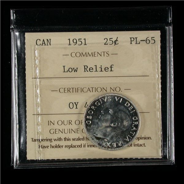 1951 Twenty-five Cents - Low Relief