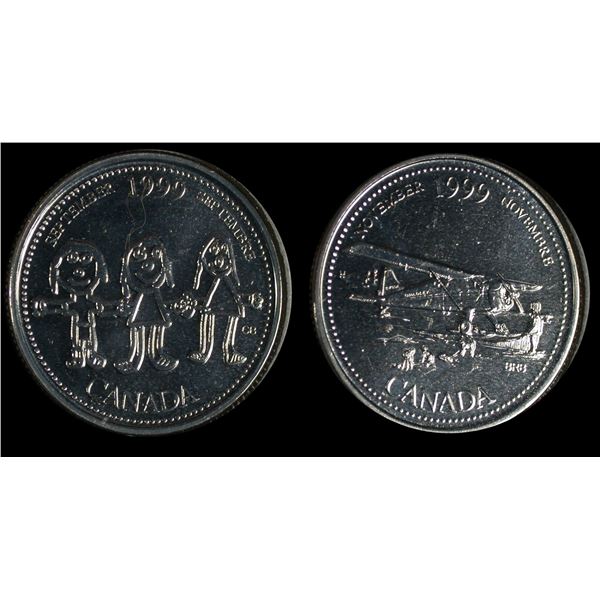 1999 Twenty-Five Cents - September & November Mule Pair