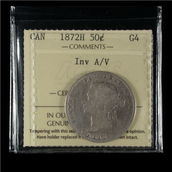 1872H Inverted A/V Fifty Cents