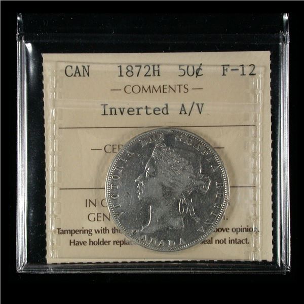 1872H Inverted A/V Fifty Cents