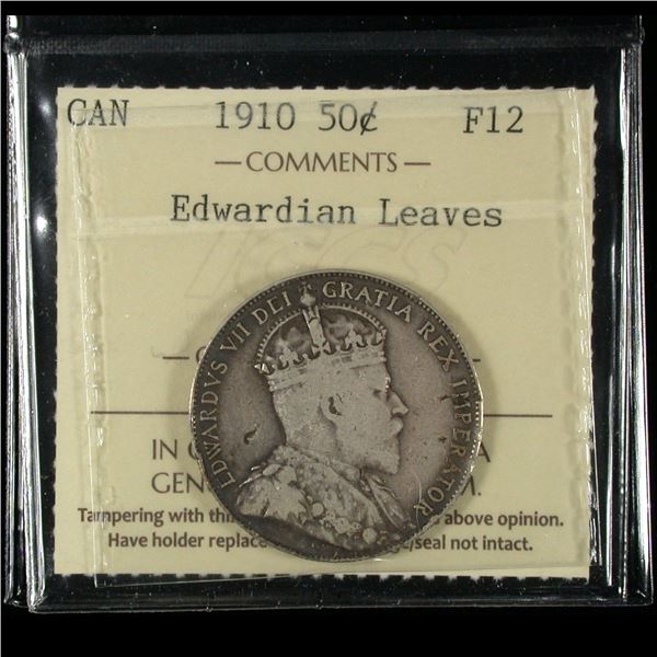 1910 Fifty Cents - Edwardian Leaves