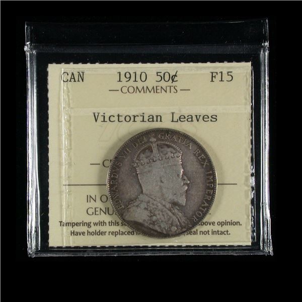 1910 Fifty Cents - Victorian Leaves
