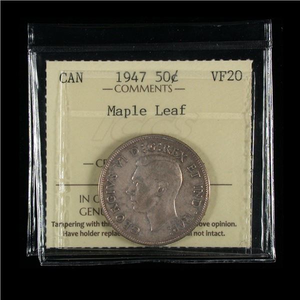 1947 Fifty Cents - Maple Leaf