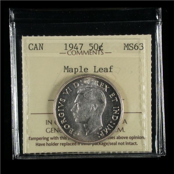 1947 Fifty Cents - Maple Leaf