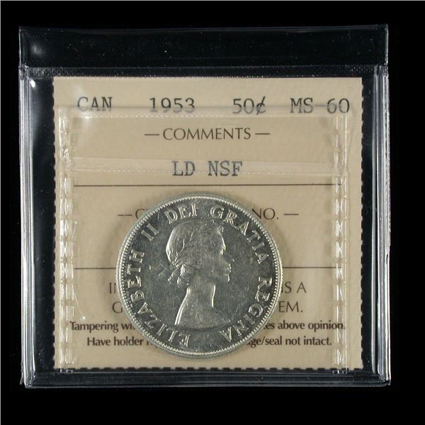 1953 Fifty Cents - LD NSF