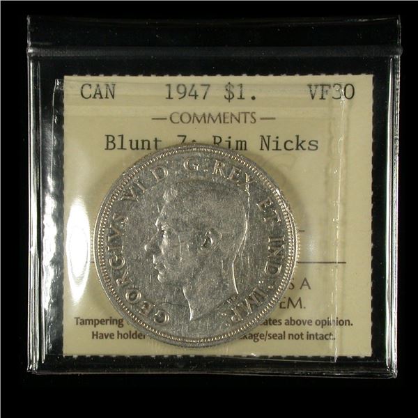 1947 Silver Dollar - Blunt 7