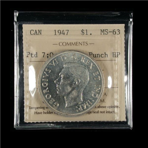 1947 Silver Dollar - Pointed 7, Quadruple HP