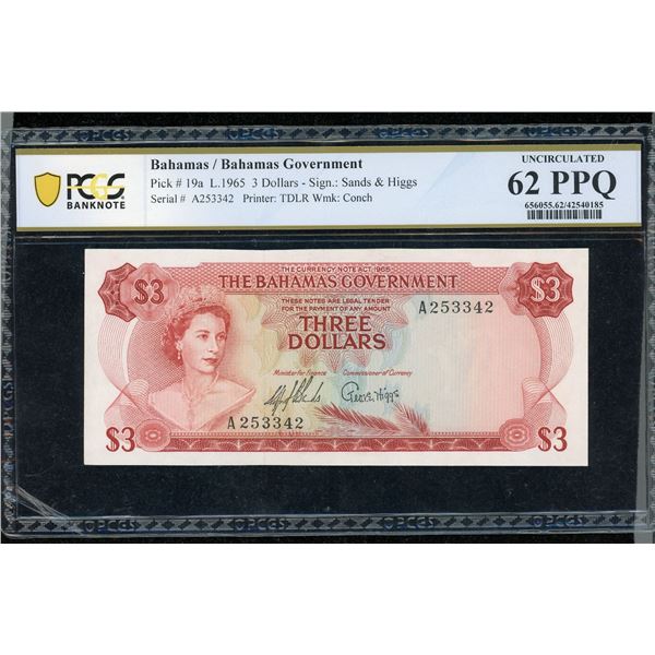 Bahamas $3, 1965