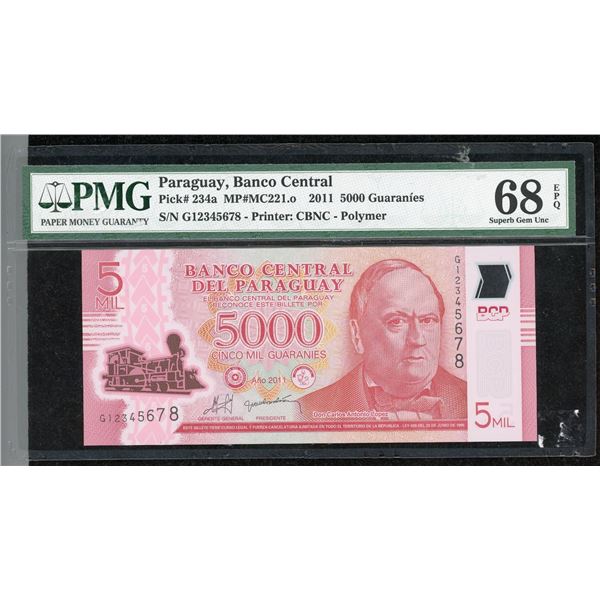 Paraguay 5000 Guaranies, 2011
