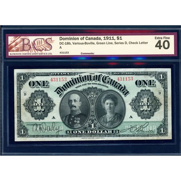Dominion of Canada $1, 1911