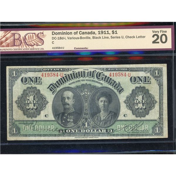 Dominion of Canada $1, 1911
