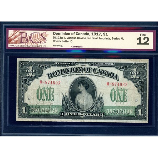 Dominion of Canada $1, 1917