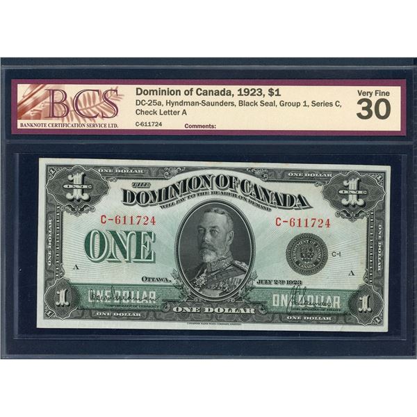 Dominion of Canada $1, 1923