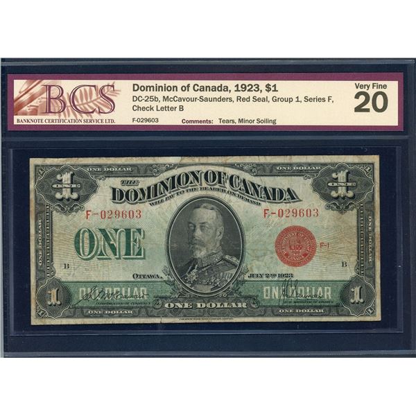 Dominion of Canada $1, 1923