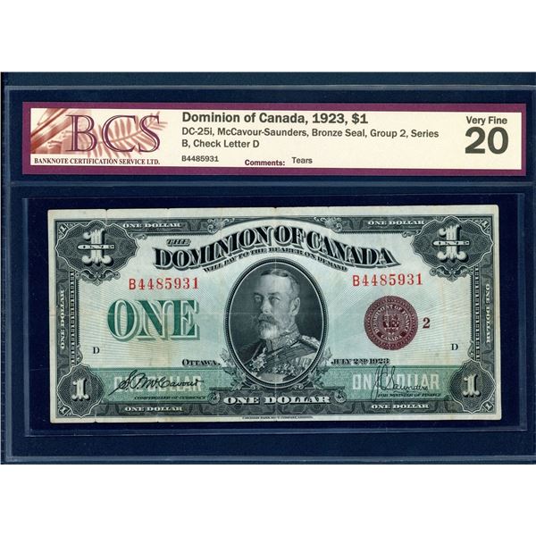 Dominion of Canada $1, 1923