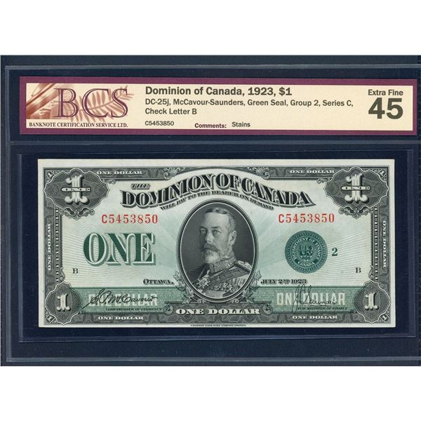 Dominion of Canada $1, 1923