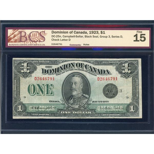 Dominion of Canada $1, 1923