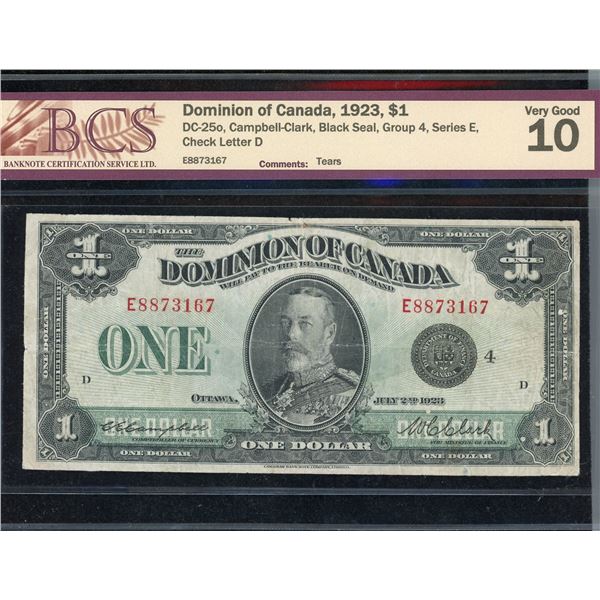 Dominion of Canada $1, 1923