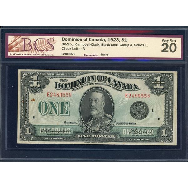 Dominion of Canada $1, 1923