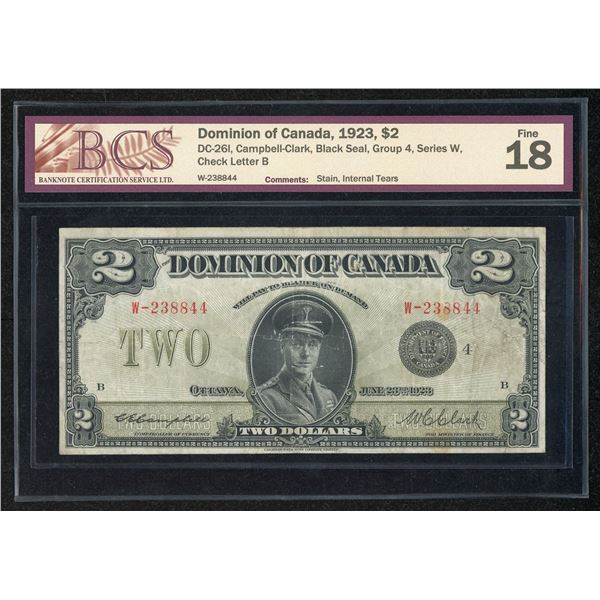Dominion of Canada $2, 1923