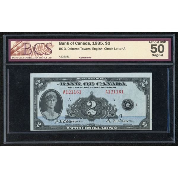 Bank of Canada $2, 1935