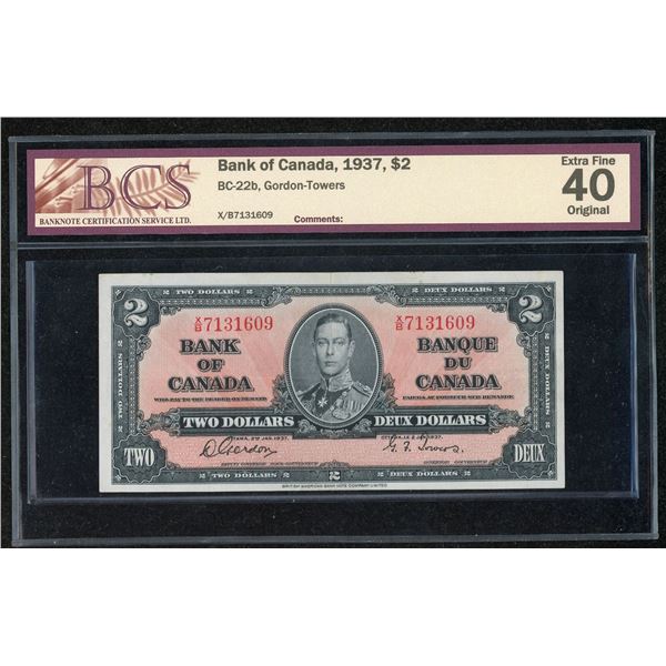 Bank of Canada $2, 1937