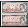Image 1 : Bank of Canada $2, 1954 Devil Pair