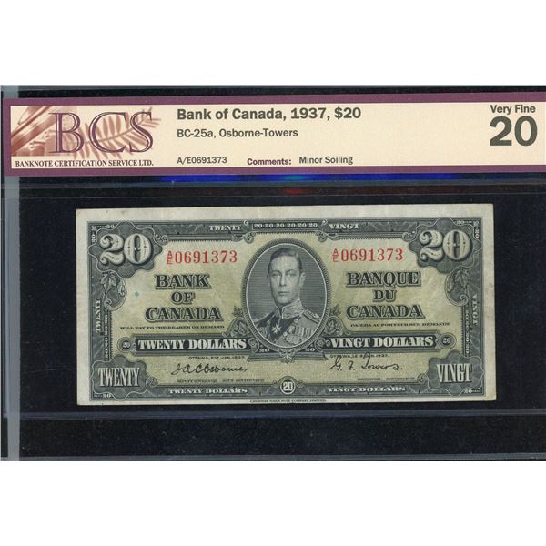 Bank of Canada $20, 1937