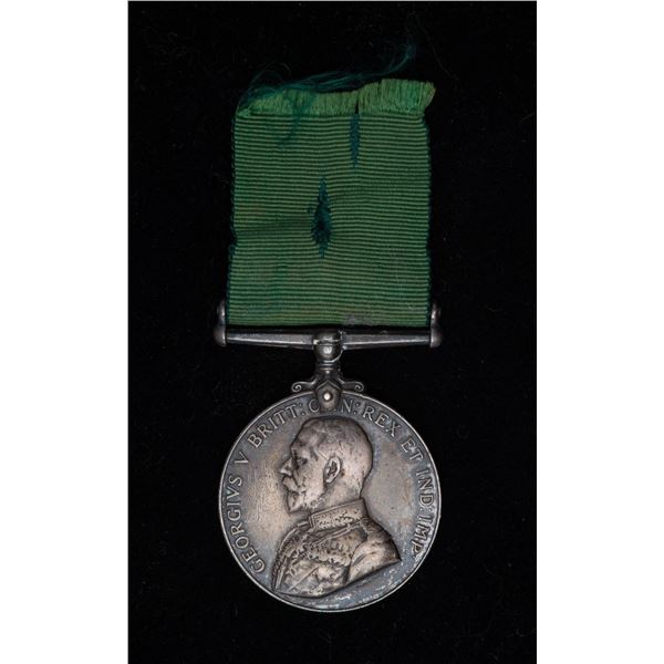 Colonial Auxillary Forces Long Service Medal, George V