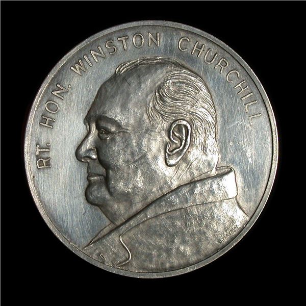 A Rare Churchill Medal in Silver by S. Hayman