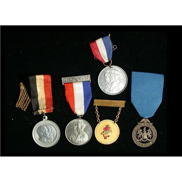 An Eclectic Lot of 9 Medals - Royalty & Fraternal, etc.