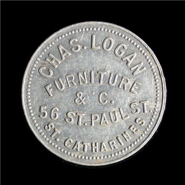 Chas. Logan Furniture Token, St. Catharines Ontario
