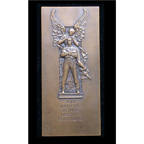 A fine Canada/Quebec Bronze Plaque - Montreal, 1925