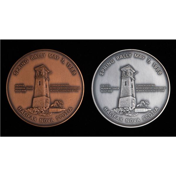 Atlantic Provinces Numismatic Medal Pair, 1966