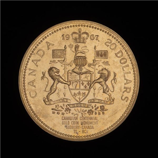 Canada 1967 Centennial Gold Coin Monument Medal