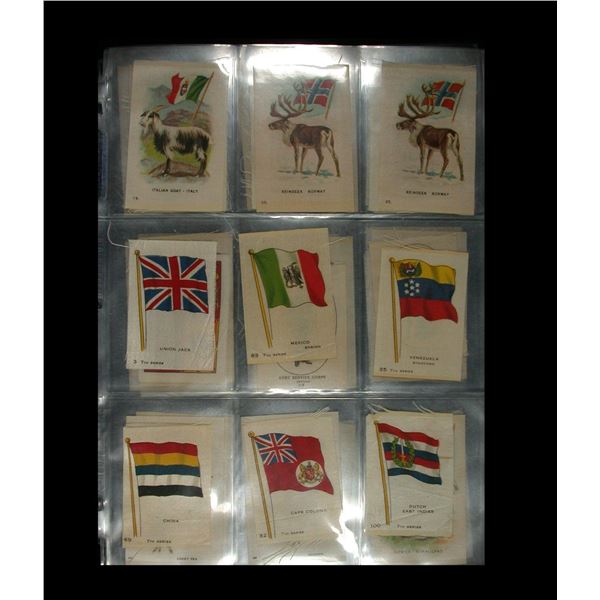 Tobacco Silk Cards, Lot of 63 Various