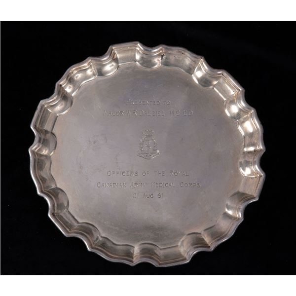 A nice Silver Presentation Tray to a distinguished Medical Officer