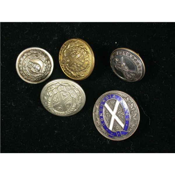 A nice Group of Early Canadian Military Buttons