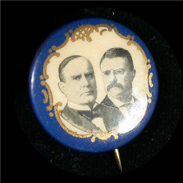 United States McKinley Roosevelt Campaign Button, 1900