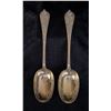 Image 1 : A Lovely Pair of English Gilt Sterling Spoons, 1868