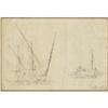 Image 1 : Nicolas Marie Ozanne, Ink on paper, Boat Sketch