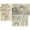 Image 1 : Abraham Walkowitz, Pencil on paper, Group of 3