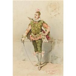 Giuseppe Signorini, Watercolor on paper