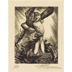David Alfaro Siqueiros, Lithograph, Hombre atado