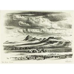 Edward Carpenter Bearden, Lithograph, New Mexico