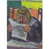 Image 1 : Benjamin Kopman, Gouache on paper, Lady Reading