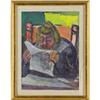 Image 4 : Benjamin Kopman, Gouache on paper, Lady Reading