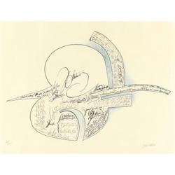 Saul Steinberg, Color lithograph, Untitled