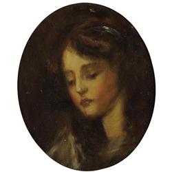 Manner of Jean-Baptiste Greuze, Oil on cardboard