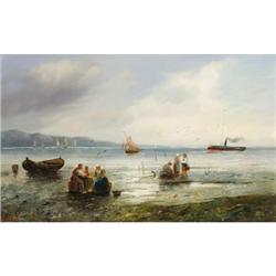 G. Orban, Oil on canvas, Low Tide